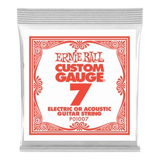 1007 Ernie Ball .007 Plain Steel Electric or Acoustic Guitar Strings - jednotlivá struna - 1ks