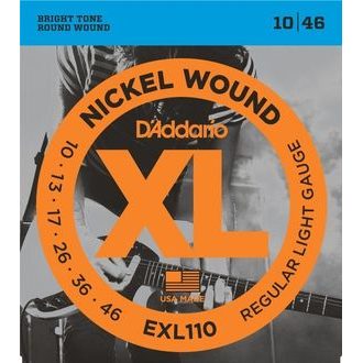 D´Addario EXL110 Nickel Wound Electric Regular Light  .010-.046 - struny na elektrickou kytaru - 1ks