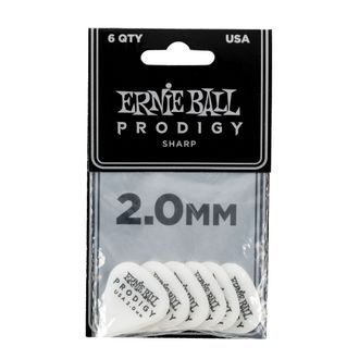 9341 Ernie Ball 2.0mm White Sharp Prodigy Picks - trsátko - 6ks