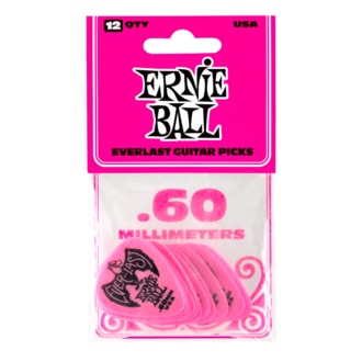 9179 Ernie Ball Everlast Picks Pink .60mm - kytarová trsátka 1ks