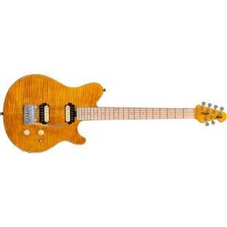 Sterling By MusicMan SUB Axis Trans Gold - Flame Maple Top - elektrická kytara - 1ks