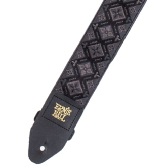 4093 Ernie Ball Polypro Jacquard Strap - Regal Black - " vyšívaný " kytarový pás - 1ks