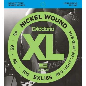 D'ADDARIO EXL165 Regular Light Top/Medium Bottom .045-.105 - struny pro baskytaru - 1ks