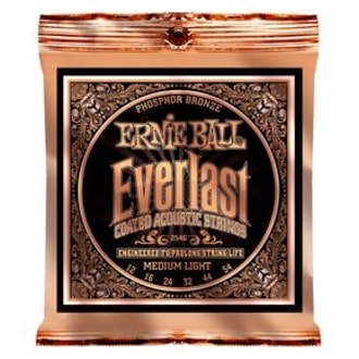 2546 Ernie Ball Everlast Phosphor Bronze Medium Light Coated /12-54/ - "potažené" struny na akustickou kytaru