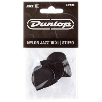 Dunlop Jazz III Nylon XL Black Stiffo 1.38mm - černá - trsátka - 6ks