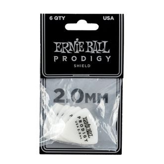 9337 Ernie Ball 2.0mm White Shield Prodigy Picks - trsátko - 6ks