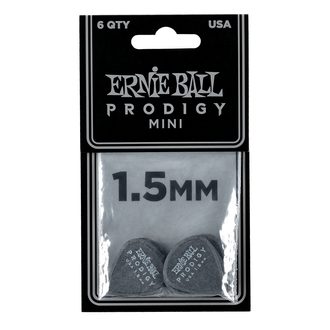 9200 Ernie Ball Prodigy Black 3s Mini 1.5mm Picks - kytarová trsátka 1ks