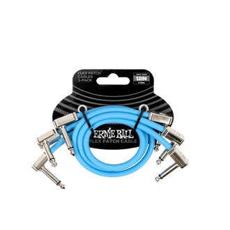 6461 Ernie Ball Flex Patch Cable 12" Blue Multi-Pack - sada propojovacích kabelů - 30.48cm - 3ks