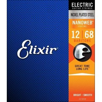 Elixir Nanoweb Baritone 12/68 - " potažené " struny na elektrickou kytaru - 1ks