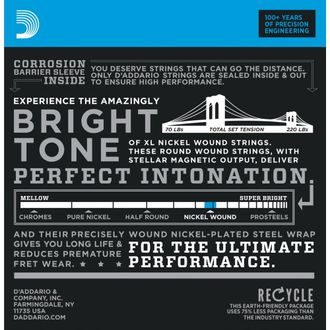 D´Addario EXL110 - 3 Pack Nickel Wound Electric Regular Light .010-.046 - struny na elektrickou kytaru - 3ks