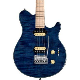 Ster­ling by Music Man SUB AX3FM Axis Neptune Blue Flame Top -