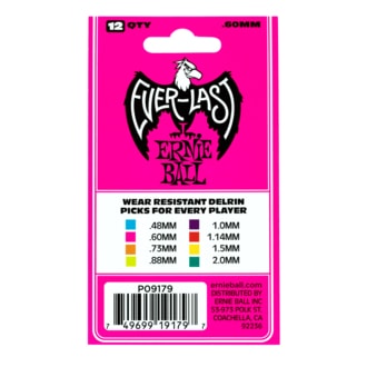 9179 Ernie Ball Everlast Picks Pink .60mm - kytarová trsátka 1ks