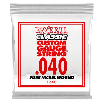 1240 Ernie Ball .040 Classic Pure Nickel Wound Electric Guitar Strings Single - jednotlivá struna -1ks