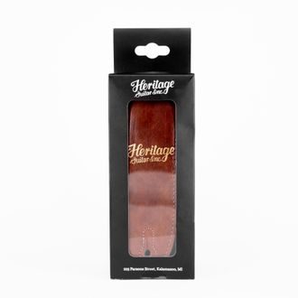 Heritage USA - Premium Leather Guitar Strap - Brown - kožený pás - 1ks