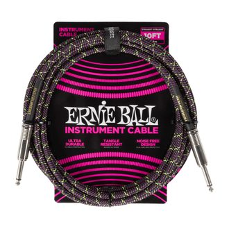 6427 Ernie Ball Braided Instrument Cable Straight/Straight 10ft - Purple Python - " opletený " nástrojový kabel - 3.05m - 1ks