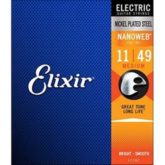 Elixir 12102 Nanoweb Electric Strings Medium 11 / 49 - struny na elektrickou kytaru
