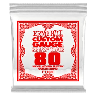 11080 Ernie Ball  .080 Long Scale Nickel Wound Electric Guitar Strings Single - jednotlivá struna na elektrickou kytaru - 1ks