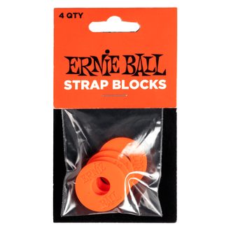 5620 Ernie Ball Strap Blocks 4-Pack - Red - gumové podložky na uchycení pásu - 4ks