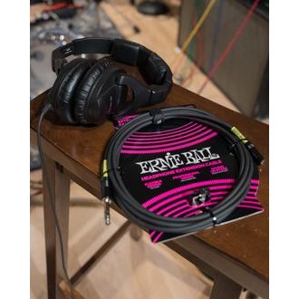 6424 Ernie Ball Headphone Extension Cable 3.5mm Jack Male na 3.5mm Jack Female - 10ft - Black - prodlužovací kabel 3m - 1ks