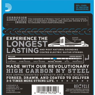 D´Addario EXP115 Coated Nickel NY Steel Electric Regular Medium .011-.049 - " potažené " struny na elektrickou kytaru - 1ks