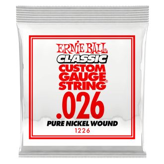 1226 Ernie Ball .026 Classic Pure Nickel Wound Electric Guitar Strings Single - jednotlivá struna - 1ks