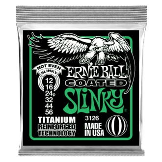 3126 Ernie Ball Coated Electric Titanium RPS Not Even Slinky .012 - .056 struny na elektrickou kytaru