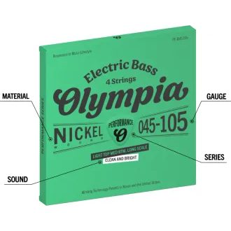 Olympia PF-B45105 - Nickel Wound - .045 / .105 - basové struny - 1ks