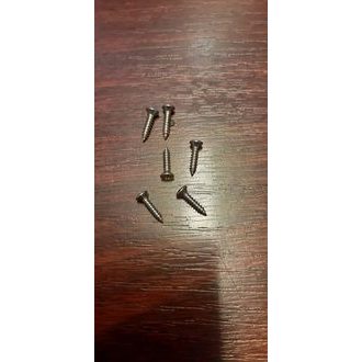 MD308W MusicMan Parts - Nickel Round-Head Screws for Back Trem Plate - 6ks