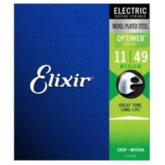 Elixir Optiweb Medium / 11 - 49 / - struny na elektrickou kytaru - 1ks