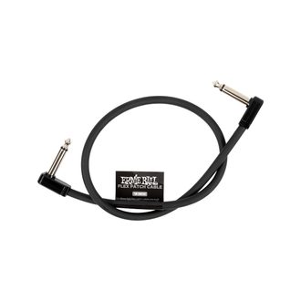 6441 Ernie Ball Flex Patch Cable 18" Black Single - propojovací kabel - 45.72cm - 1ks