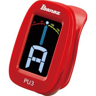 Ibanez PU3-RD - Chromatic / Automatic Clip Tuner - Red - klipová chromatická ladička - 1ks