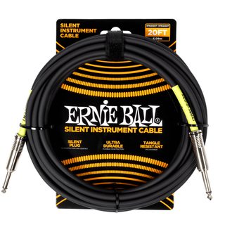 6473 Ernie Ball - Classic Silent Instrument Cable - rovný / rovný jack - 6m - černý - nástrojový kabel s vypínatelným jackem - 1ks