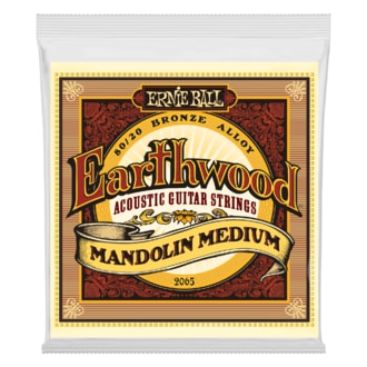 2065 Ernie Ball Earthwood Mandolin Medium 80/20 Bronze Loop End Set, .010 - .036