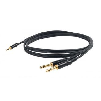 Proel CHLP170LU15 - 2x mono jack 6.3mm + 1x stereo jack 3.5mm