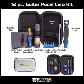 MusicNomad MN286 Pedal Care Kit - sada na údržbu kytarových efektů a pedálů - 12ks