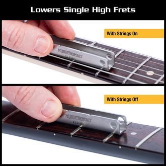 MusicNomad MN813 Fret Leveler - Diamond U-File - 3 Pack (1.25”, 2”, 3”) - nástroj pro vyrovnání pražců na kytaře - 3ks