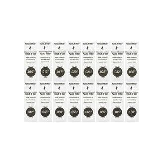 MusicNomad MN676 Diamond Coated Nut File Complete Shop Set 16pc w/New Storage Case & Cleaning Brush - sada pilníků na akustickou, elektrickou a klasickou kytaru 16ks