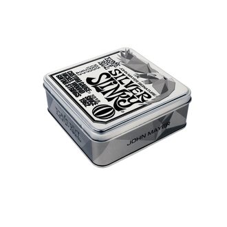 3818 Ernie Ball John Mayer Silver Slinky Nickel Wound Electric Guitar Strings 3 Pack Tin 10.5 - 47 + luxusní limitovaná kovová krabička - struny na elektrickou kytaru - 3ks