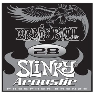 1828 Ernie Ball .028 SLINKY ACOUSTIC PHOSPHOR BRONZE - jednotlivá struna na akustickou kytaru - 1ks