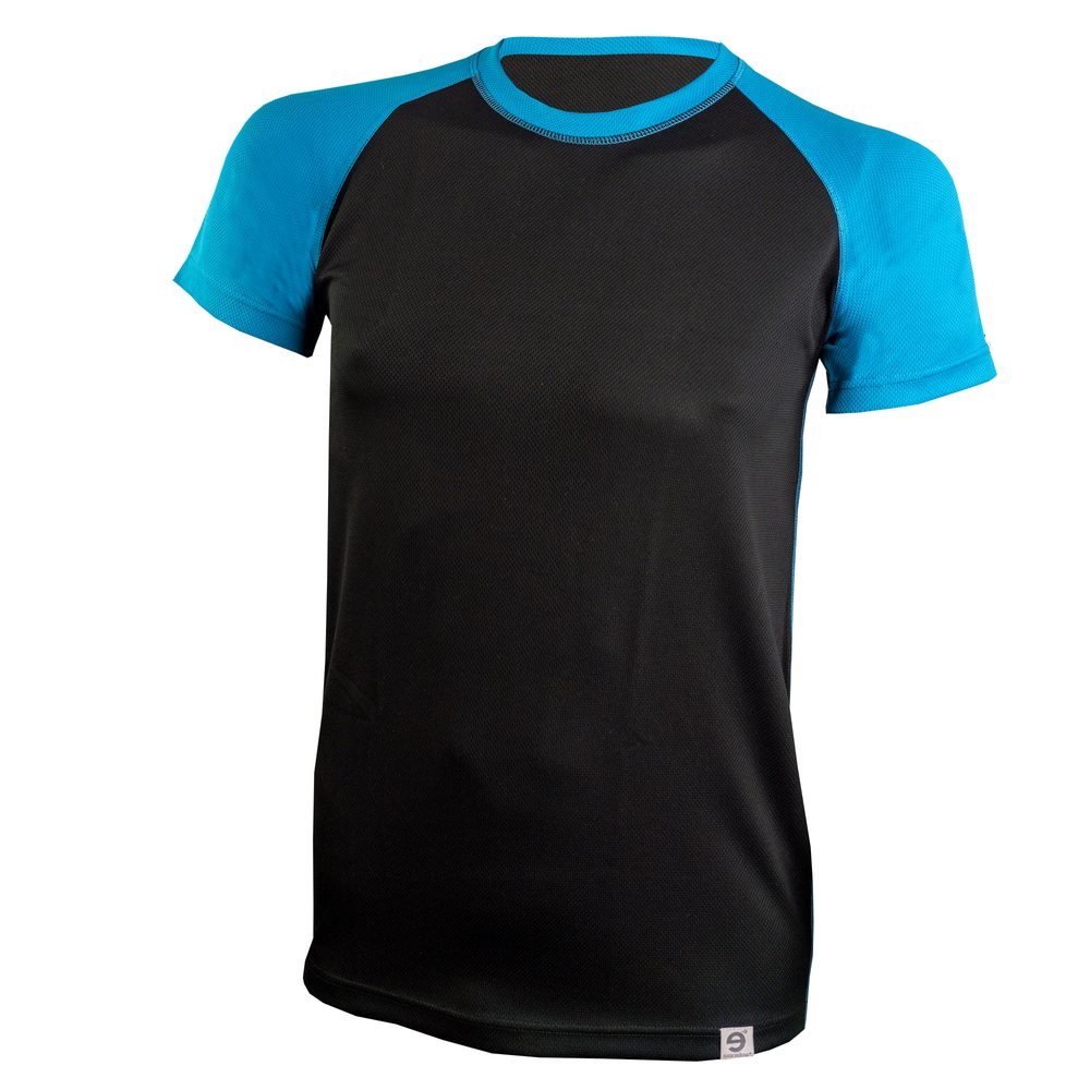 nanosilver Pánské sportovní triko nanosilver+ Coolmax - XL - černá/modrá