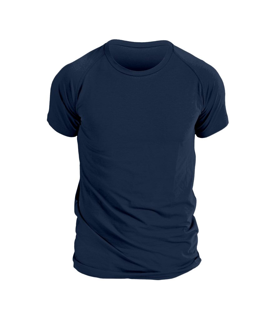Levně Pánské triko krátký rukáv - L - tmavě modrá