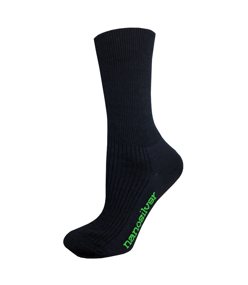 Levně Zdravotní ponožky se stříbrem - XL 47/49 - černá