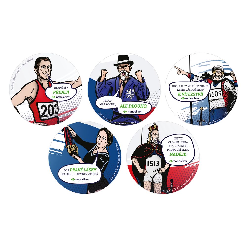 Vtipná nálepka - Celá sada Letní Olymp