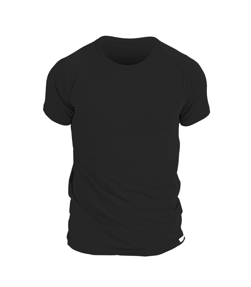 Levně Pánské triko krátký rukáv - L - černé