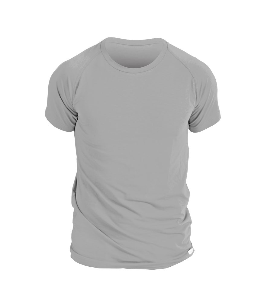 Levně Pánské triko krátký rukáv - S - šedé