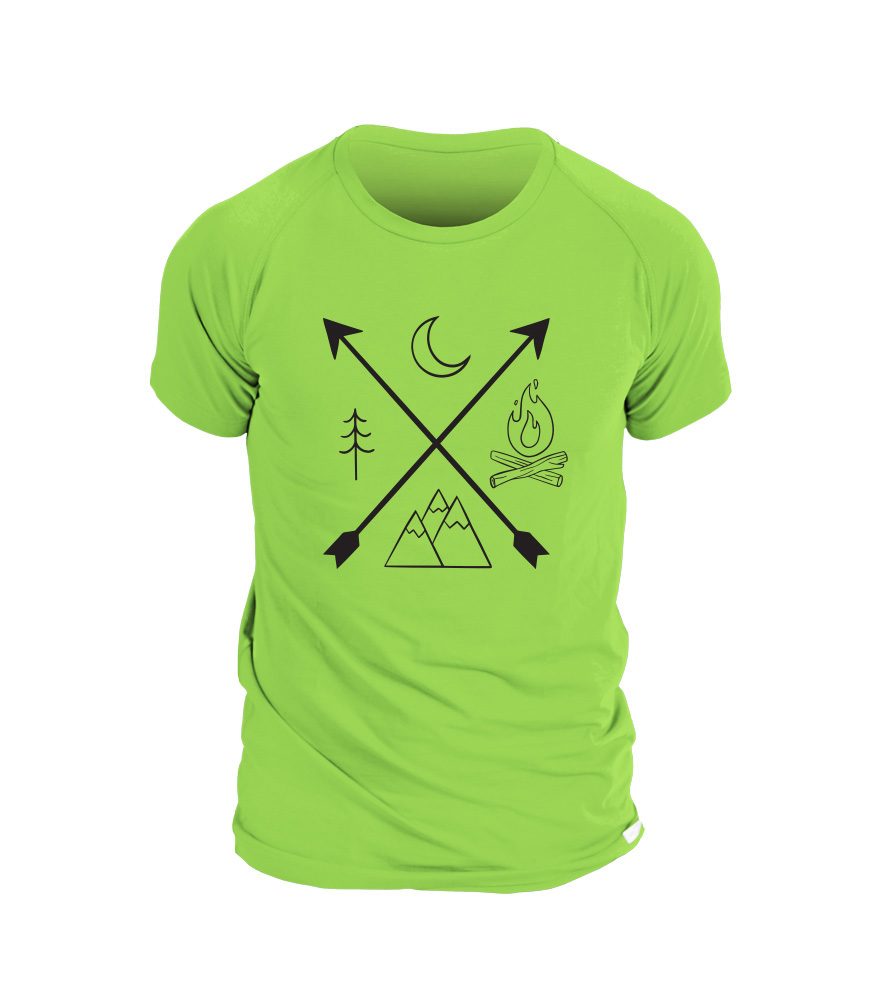 Levně Pánské triko ADVENTURE - M - zelené
