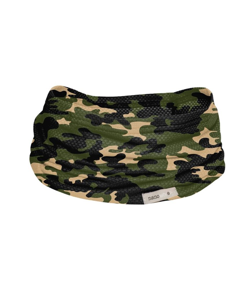 Levně Multifunkční antibakteriální nákrčník se stříbrem Camo /maskáč - maskáč zelený