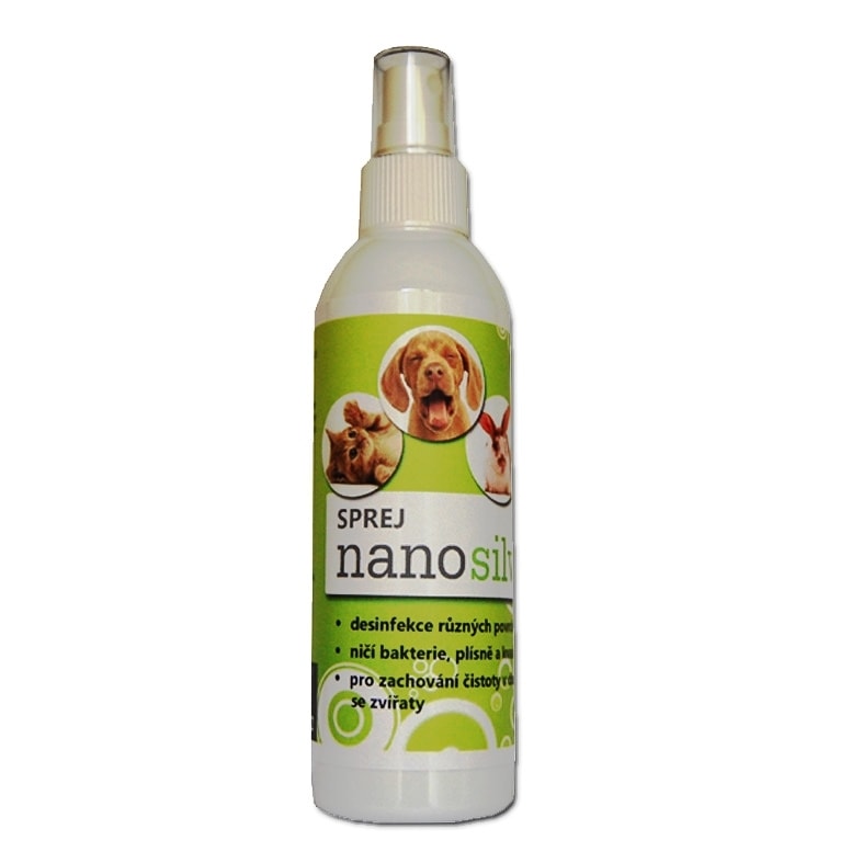 nanosilver Antibakteriální sprej nanosilver pro zvířátka a jejich okolí - ničí bakterie - 200 ml