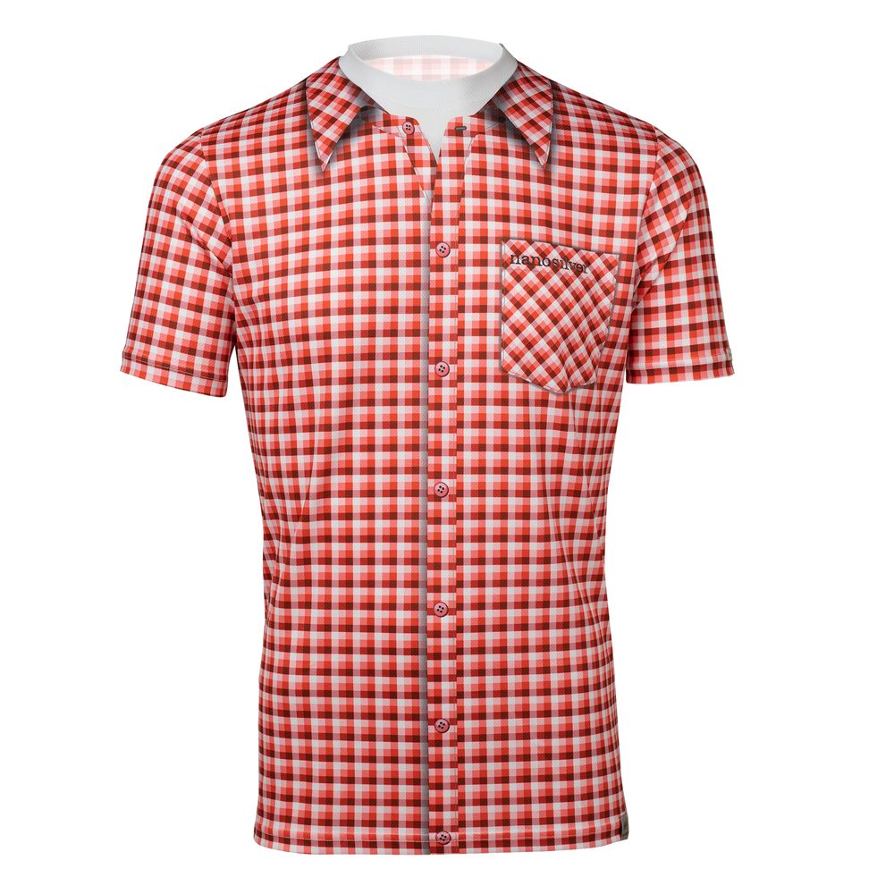 Levně Funkční triko FRAYER s potiskem košile - XXL - červená