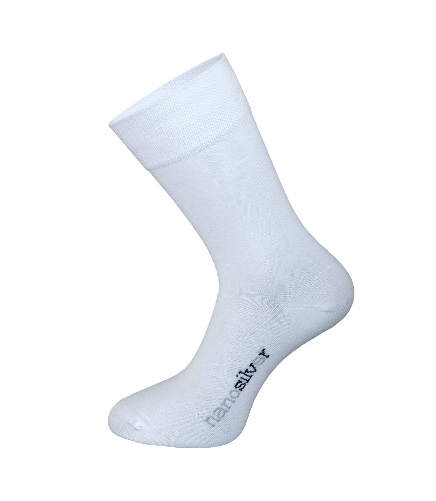 nanosilver Společenské ponožky se stříbrem nanosilver - M 39/42 - bílé